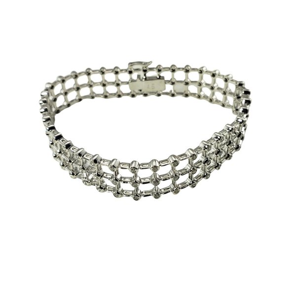 Vintage 18 Karat White Gold and Diamond Bracelet #11921 - Picture 1 of 8